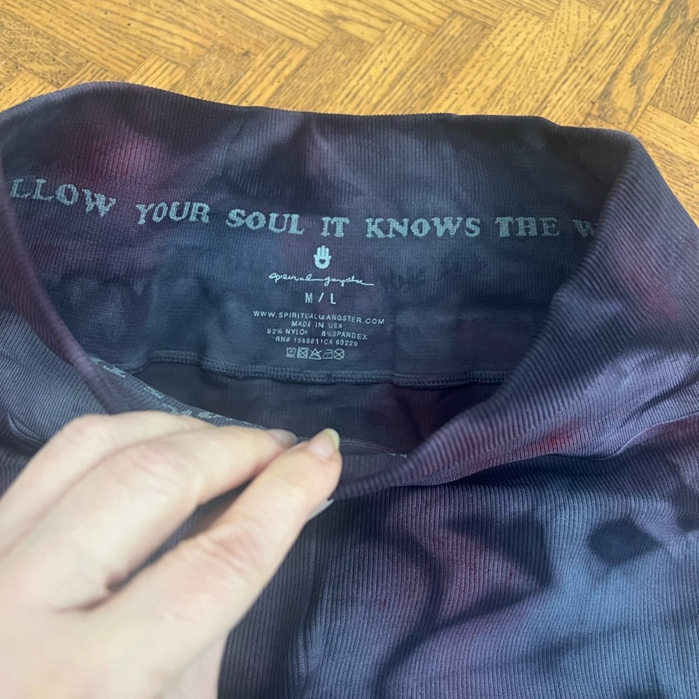 Spiritual Gangster purple Tie-Dye Leggings - Picture 3 of 6